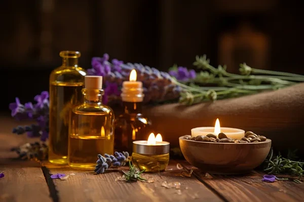 Massage with essential oils to relieve stress and fatigue