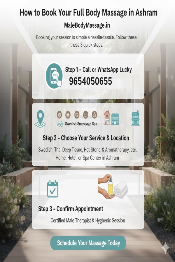 Step-by-step guide to book a full-body male-to-male massage in Ashram Delhi NCR