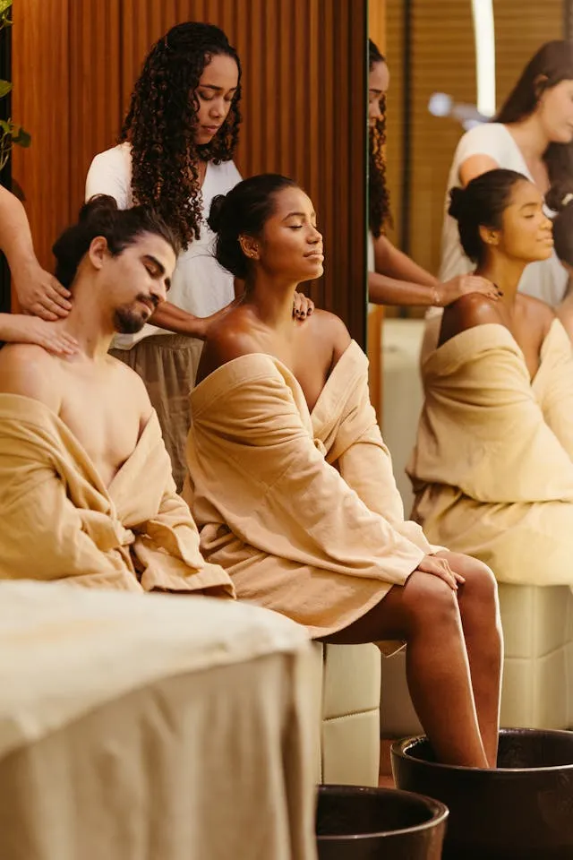 Happy couple enjoying professional doorstep couple massage service in Delhi NCR with comfort, privacy and relaxation